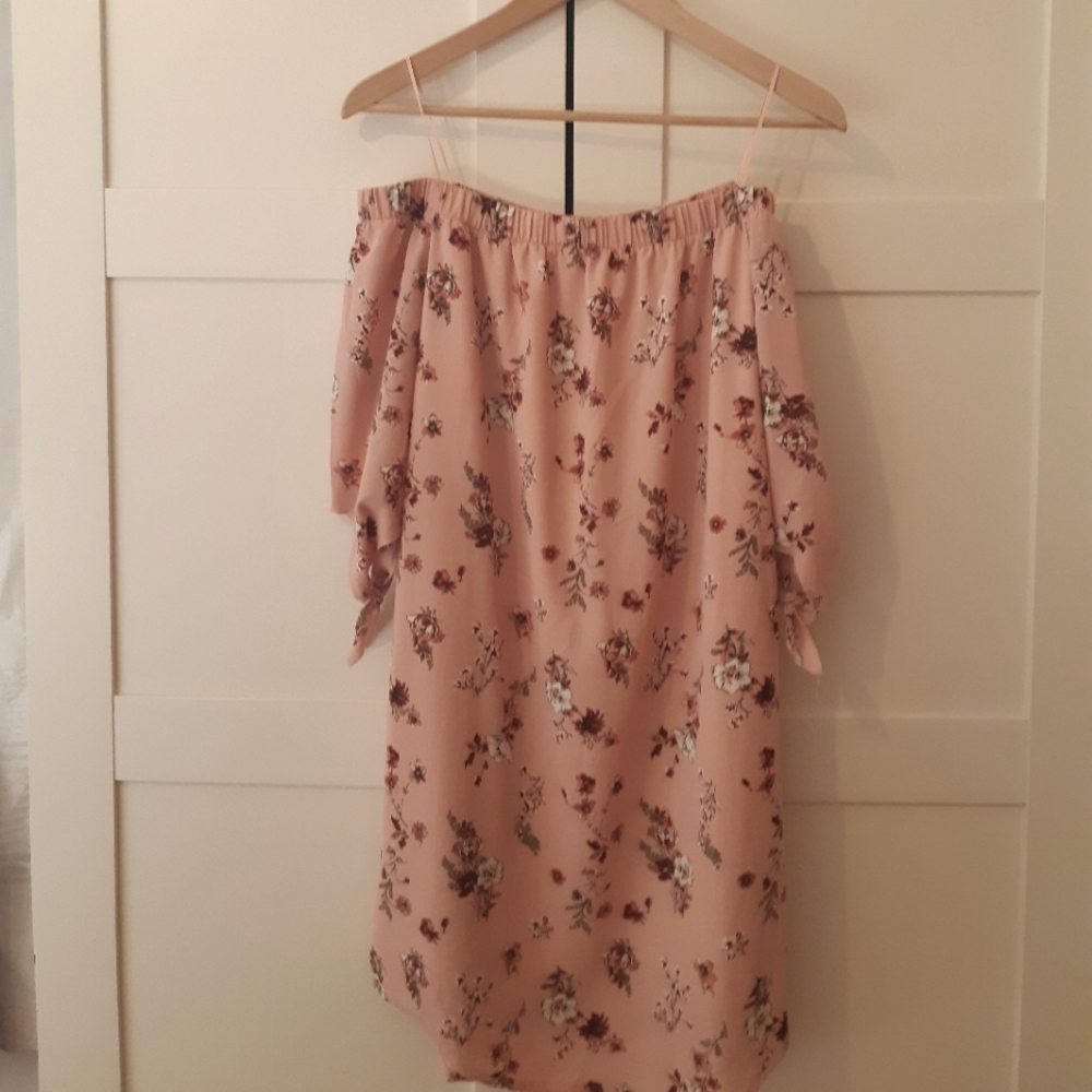 Pink flower summer dress